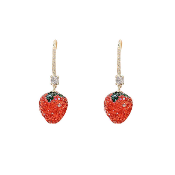 High-end%20diamond-encrusted%20red%20strawberry%20earrings%20Trendy%20niche%20personality%20simple%20super%20fairy%20net%20red%20ear%20hooks%20Fashion%20earrings%20-%20Image%205