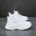 Children Shoes White Boy Sneakers Mesh Leather Platform Fashion Kids Casual Sneakers 6 To 12 Years Sports Tennis Shoes for Boy. 