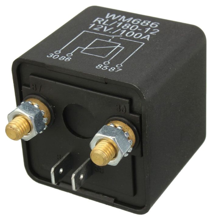 NCANRUI%204X%2012V%20100Amp%204-Pin%20Heavy%20Duty%20ON/OFF%20Switch%20Split%20Charge%20Relay%20for%20Auto%20Boat%20Van%20Black%20-%20Image%204