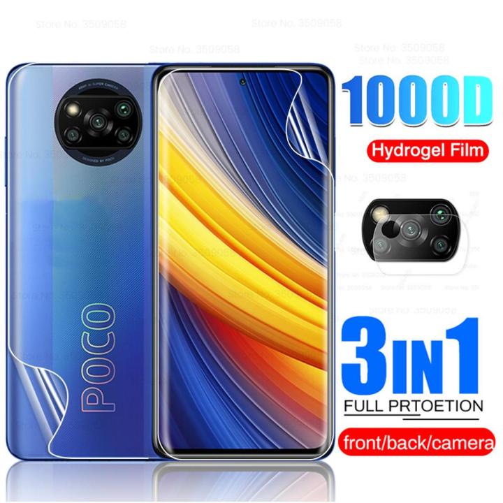 Poco X3 Pro 3-in-1 Combo Pack (Full Screen Protector Ceramic Matte +Camera Lens Protector +Back Poly) (Not Glass)
