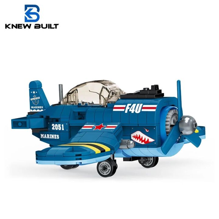 KNEW BUILT Fighter Jet Mini Building Block Toy Set for Kids Boy Adult ...