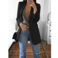 XxxxxL XxxxL New Women Elegant Slim Casual Solid Business Blazer Bodycon Long Blazers Jacket Ladies Spring Autumn Suit. 