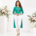 Elegant Embroidered Silk Pajamas Pants Full Length Traditional Style.