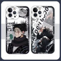 Phone Case For Compatible For iPhone 11 12 13 14 15 Pro Max Plus 12 13 Mini XR X XS Max 8 7 6 6S PLUS 5 5S Back Cover Cartoon Japan Anime Jujutsu Kaisen Gojo Satoru Geto Suguru Okkotsu Yuta Transparent New Design TPU Clear Fashion Back Cover Casing.