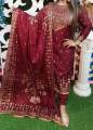 Exclusive Cotton Unstitched Skin Print High Quality Three Piece For Women - Dress For Girls - 3 Pice Dress. 