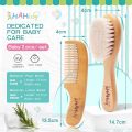 Baby Hair Brush And Comb Set for Newborn Massage Bath Shower Portable Comb For Hair Mini Baby Brush Wooden Hair Brushes for Kids. 