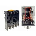 RELAY With BASE 220VAC 10A Electromagnetic Relay With 8 Pin Base Terminal Coil Voltage AC 220V 2 Pole. 