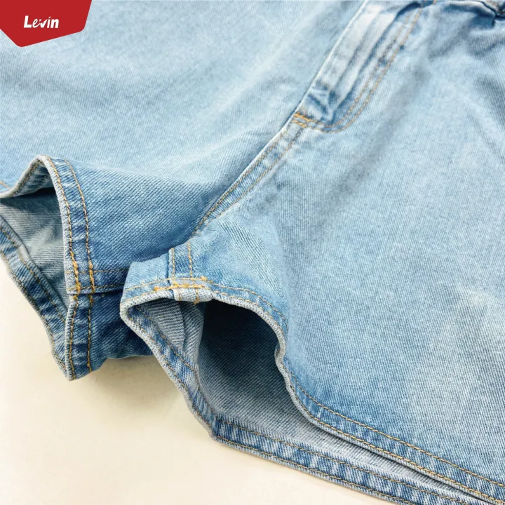 Teen%20Girl%E2%80%99s%20Mid%20Rise%20Casual%20Solid%20Denim%20Shorts%20From%20Levin%20-%20Image%206