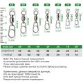 Stainless Steel 10pcs Jig Rolling Swivel Fishing Tools Connecting Ring Fishhook Swivel Oval Split Rings Hooked Snap Lure Connector.
