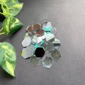 14mm Hexagon Shape Mirror for Jewellery Making, Lippan Art & DIY Craft Work.