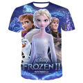 Disney Frozen Elsa Anna T Shirt Kids Streetwear Short Sleeve Children's Tshirts Boys Girls Tops Men Women Clothing T-shirt. 