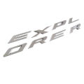 Explorer Car Emblem Front Hood Emblem 3D Letters Explorer Sticker Fit for Ford 2011-2019 Explorer (Gloss Silver). 