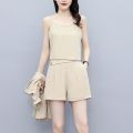 Three-Piece Suit for Fat Girls Coat Shorts Fashion Suit Simple Style Loose New Summer Large Size Women's Clothing.