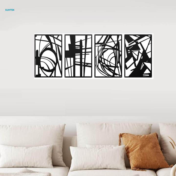 Metal%20Wall%20Art%20Abstract%204%20Pack%20Decor%20for%20Garden%20Wall%20Kitchen%20-%20Image%203