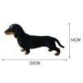 Home Decoration Kids Realistic Child Gift Handcrafted Pet Dachshund Simulation Toy Animals Stuffed Toy Dog Model.