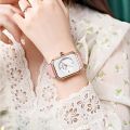 New Fashion Elegant Square Dial Women Waterproof Quartz Watch Vintage Simple Wristwatch Gift Idea. 