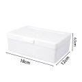 Ins Style White Flip Storage Box Anti-dust Storage Desktop Stationery Organizer Box Multifunctional Small Object Sorting Storage Boxes. 