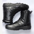 Trendy Biker & Work Boots for Men – Tough Leather, Secure Zipper & All-Day Comfort.