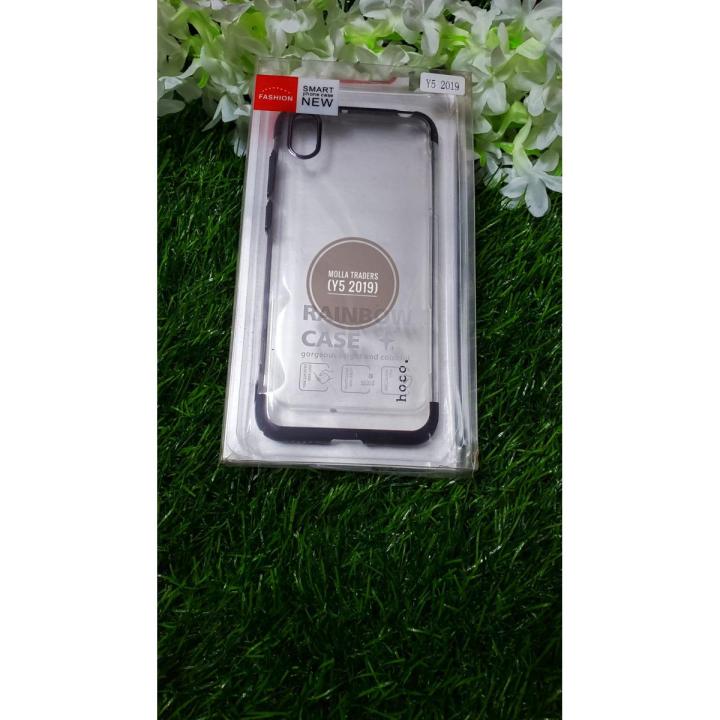 For Huawei Y5 (2019) Hoco Back Cover - Transparent and Black