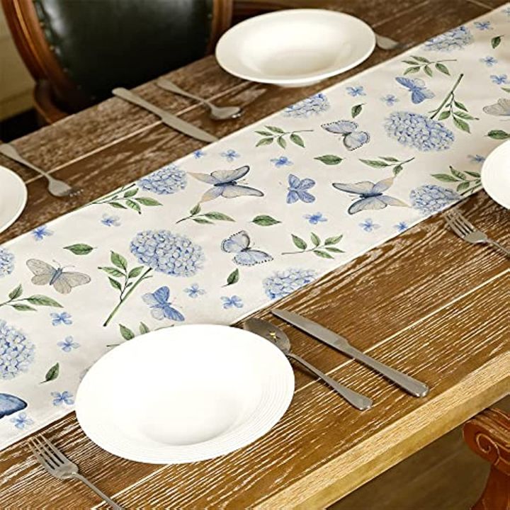 Summer%20Hydrangea%20Butterfly%20Table%20Runners%20Seasonal%20Spring%20Decor%20Holiday%20Farmhouse%20Indoor%20Retro%20Themed%20Party%20Dinner%20Party%20Decor%20-%20Image%206