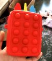 Silicone Pop it Fashion shoulder bag, coin purse, children's bag, cute messenger bag.