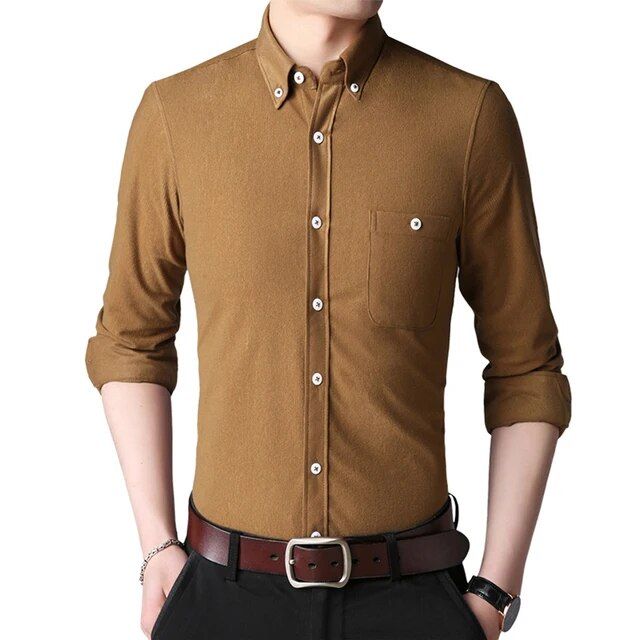 Men's%20Thick%20Fabric%20Shirts%20And%20Blouses%20Solid%20Color%20Long%20Sleeve%20Casual%20Slim%20Fit%20Formal%20Business%20Dress%20Up%20Tops%20Shirt%20Clothing%20-%20Image%207