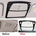 for Nissan Navara NP300 2016-2021 Car Carbon Fibre Front Reading Switch Light Lamp Frame Cover Trim Sticker Accessories. 