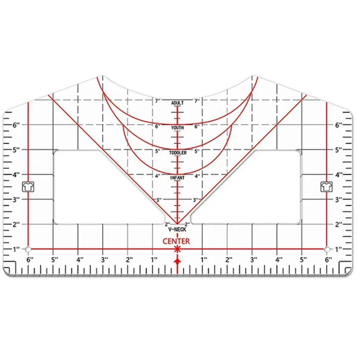 Alignment Ruler For Animation New Acrylic Ruler for Alignment T-hirt Ruler Centered Deign T-hirt ...