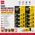 Deli 7146 Instant Adhesive Super Glue 3g × 2 Pcs Strong Bond Quick Drying Glue. 