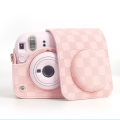For Fujifilm Instax Mini12 Camera Checkerboard Checker Retro Camera Bag With Shoulder Straps Outdoor Storage Photography Bag .