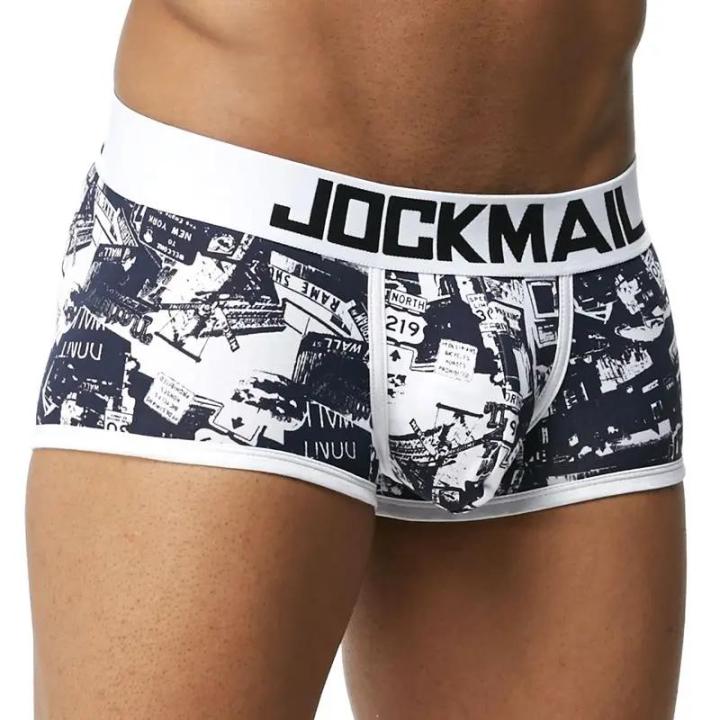 JOCKMAIL%20Male%20Panties%20Breathable%20Boxers%20Cotton%20Men%20Underwear%20U%20convex%20pouch%20Gay%20Underpants%20Printed%2017%20models%20boxershorts%20Wearhouse%20-%20Image%204