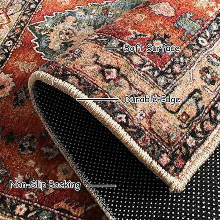 2X%20Distressed%20Entryway%20Rug%20Doormat%20Bohemian%20Faux%20Wool%20Floor%20Carpet%20for%20Indoor%20Front%20Entrance%20Kitchen%20Bathroom%20Number%205%20-%20Image%203