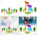 Wooden Zoo Animal Stacking Toys Wood Animal Figures Blocks Toddlers Kids.