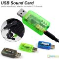 Hi Speed USB 2.0 Sound Card 3D USB Audio 5.1 Channel External Adapter 3.5mm. 