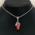 Aesthetic Goth Drip blood cardiac Pendant Necklace Choker Collar Grunge Egirl Goblincore Women Men Accessories Jewelry.