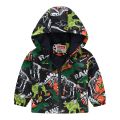 Boys Windproof Hooded Jacket Various Cartoon Graphic prints Zipper Coat Kids Spring Clothes. 