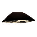 Fiber Cushion with Cover, Black, (9"x12"), Set of 5. 