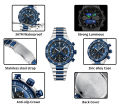 NAVIFORCE NF8049S Men’s Trendy Watches with Multifunctional Dial Luminous Waterproof High-Quality Quartz Watch.