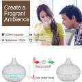 300Ml Electric Humidifier Aroma Oil Diffuser Ultrasonic White Wood Grain Air Purifier For Home Uk Plug.