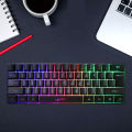 HXSJ 61 Keys Dual-mode Keyboard BT 5.0 Compact Keyboard 2.4G  RGB Backlit Keyboard Double Shot Injection Keycaps. 