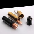 05/10/20 Pcs Portable Cigaretes cigarate Case  with Key chain Mini Capsule Waterproof Metal Ciggaretes Cigar Box Lighter Gift. 