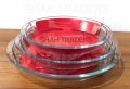 Oven Proof Glass Serving Dish - Transparent 3 Pcs Set. 