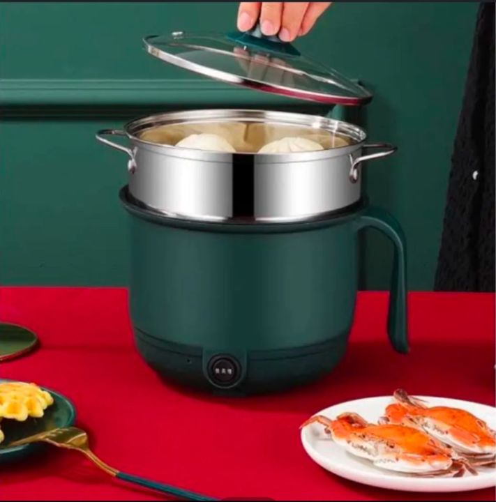 Electric Cooking Pot Multifunctional Nonstick Household Cooking Pot 1-2 Person Single/Double Layer Hot Pot Electric Rice Cooker Machine