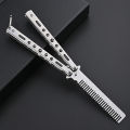 Butterfly All Steel Unbladed Outdoor Folding Comb CSGO Peripheral Fantasy Hands Swing Practice Novice Training Knife.