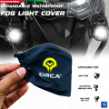 Fog Light Cover for Motorcycle  Adjustable Sleek Design & Perfect Fit for Enhanced Protection ORCA Branded Black. 