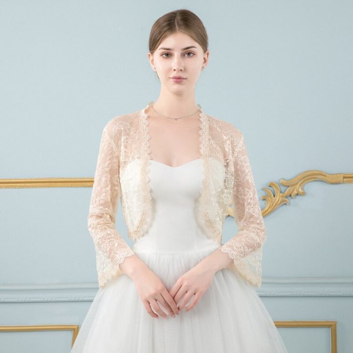%E3%80%90Alien%20Alien%E3%80%91%202023%20Black%20Pink%20Lace%20Bolero%20Femme%20Mariage%20Appliqued%20Wedding%20Coat%20Jacket%20Bridal%20Top%20Evening%20Jacket%20For%20Women%20-%20Image%204