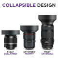 Collapsible Rubber Lens Hood 49/52/55/58/62/67/72/77MM for Canon Nikon Sony DSLR Camera Lens with Filter Thread.
