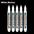 1/4Pcs White Permanent Paint Pen set for Wood Rock Plastic Leather Glass Stone Metal Canvas Ceramic Deep Hole Marker 0.7mm.