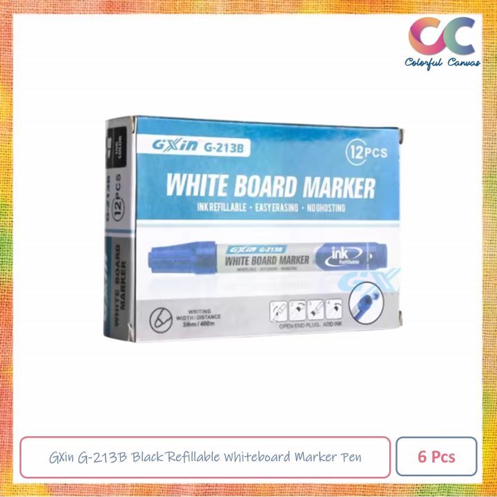 GXin%20G-213B%20Black%20Refillable%20Whiteboard%20Marker%20Pen%206%20Pcs%20-%20Image%204
