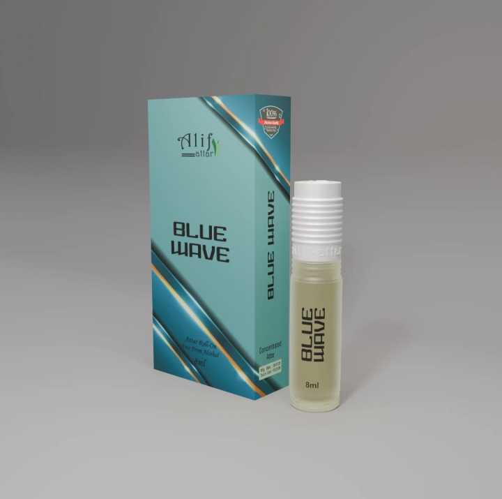 BLUE WAVE By Alif Attar Long Lasting Roll On Non Alcoholic Perfume - 8ml